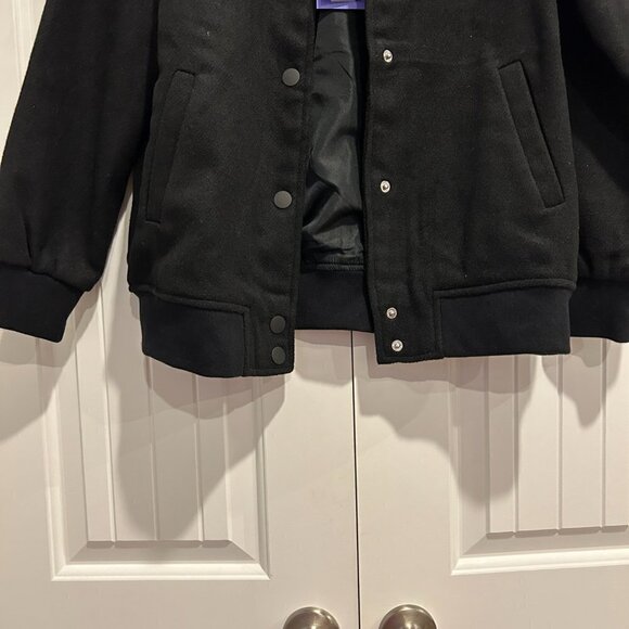 Future Collective Kahlana Barfield Brown Black Bomber Jacket Women’s Size XS - Picture 10 of 13